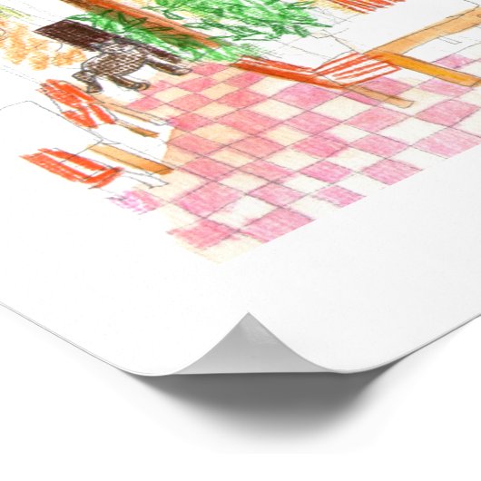 Sofas Taverna, Kreta, Griechenland Poster (Ecke)