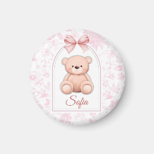Sofia Benutzerdefiniertes rosa Teddy-Bär-Kinderz Magnet