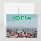 Sofia, Besuch Bulgariens Postkarte (Vorne/Hinten)