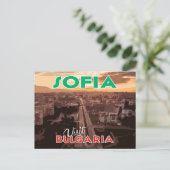 Sofia, besuchen Sie Bulgarien... Postkarte (Stehend Vorderseite)