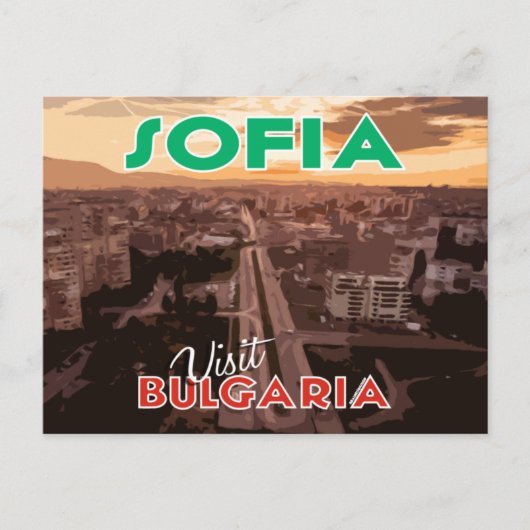 Sofia, besuchen Sie Bulgarien... Postkarte (Vorderseite)