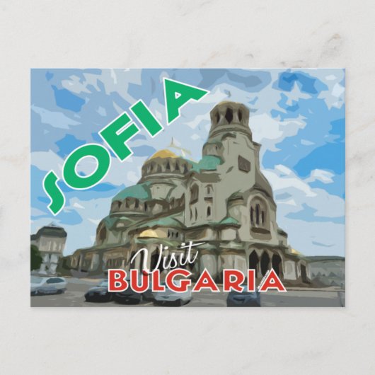 Sofia, besuchen Sie Bulgarien... Postkarte (Vorderseite)