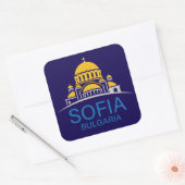 Sofia Bulgaria European Union Quadratischer Aufkleber (Umschlag)