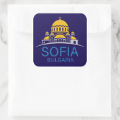 Sofia Bulgaria European Union Quadratischer Aufkleber (Tasche)