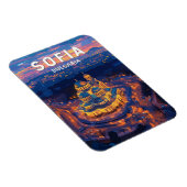 Sofia Bulgaria Illustration Travel Art Vintag Magnet (Rechte Seite)