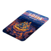Sofia Bulgaria Illustration Travel Art Vintag Magnet (Linke Seite)