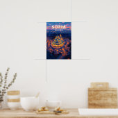 Sofia Bulgaria Illustration Travel Art Vintag Poster (Küche)