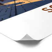 Sofia Bulgaria Travel Print Poster (Ecke)