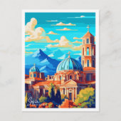 Sofia Bulgaria Vintage Illustration Postkarte (Vorderseite)