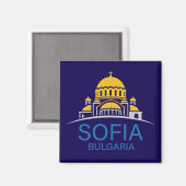 Sofia Bulgarien Europäische Union Magnet (Vorderseite/Rückseite)
