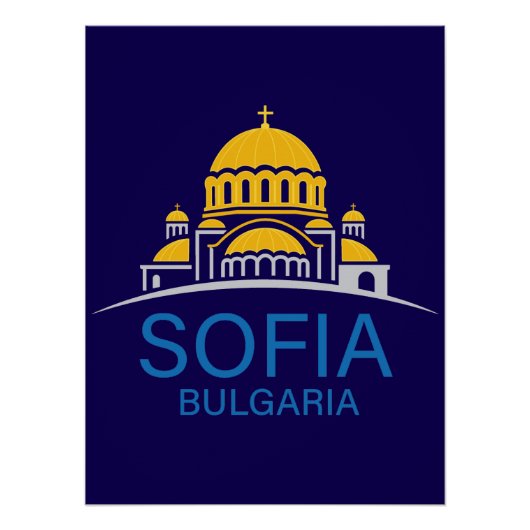 Sofia Bulgarien Europäische Union Poster (Vorderseite)