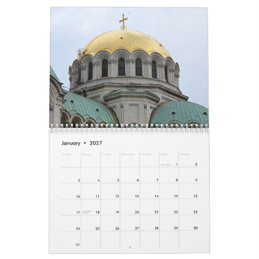 Sofia Bulgarien - Kalender 2026 (Jan 2027)