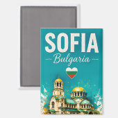 🧲 Sofia Bulgarien modernes Reisegedenken Design � Magnet (Vorderseite/Rückseite)