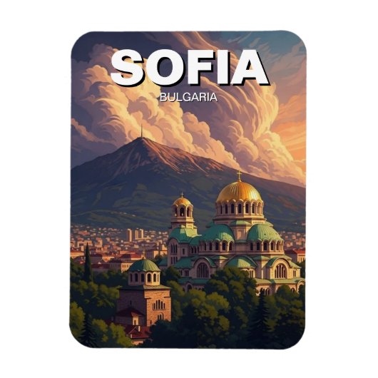 Sofia Bulgarien Reise Magnet (Vertikal)