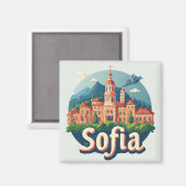 Sofia Bulgarien Stadt Reise Geschenk Erinnerung 🗺 Magnet (Vorderseite/Rückseite)