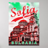 Sofia, Bulgarien, Vintage Poster (Vorne)