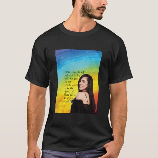 Sofia Carson Rainbow Quote T-Shirt (Vorderseite)