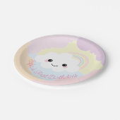 Sofia Cloud Birthday Paper Plate Pappteller (Schrägansicht)
