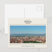 Sofia-Dächer unterhalb von Vitosha Postkarte (Vorne/Hinten)