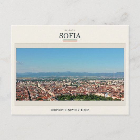 Sofia-Dächer unterhalb von Vitosha Postkarte (Vorderseite)