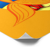 Sofia das Orange Mermaid und Dolphin Poster (Ecke)