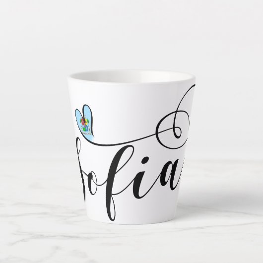 Sofia Flag, I Heart Sofia, Bulgarien Milchtasse (Vorderseite)