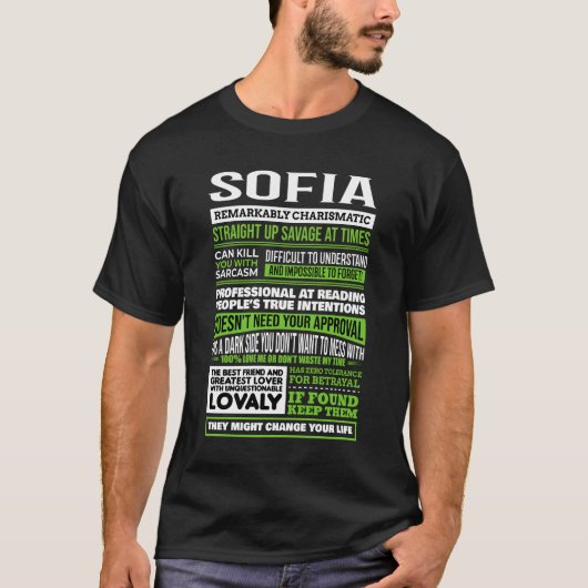 Sofia Girl Name Definition T-Shirt (Vorderseite)