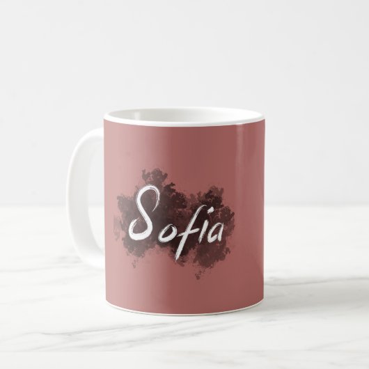 Sofia - Ihr Name auf Tasse - bestes Geschenk | (Vorderseite Links)