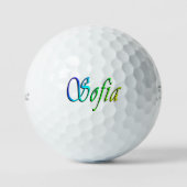 Sofia Ihr Name In Farbe, Golfball (Vorderseite)