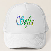 Sofia Ihr Name In Farbe, Truckerkappe (Vorderseite)