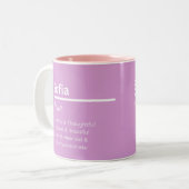 Sofia Mädchen Name Definition Tasse | Personalisie (Vorderseite Links)