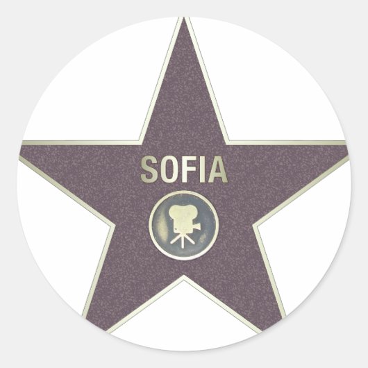 SOFIA-MOVIE-STAR RUNDER AUFKLEBER (Vorderseite)