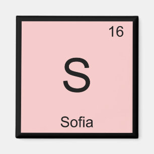 Sofia Name Chemie Element Periodensystem Magnet