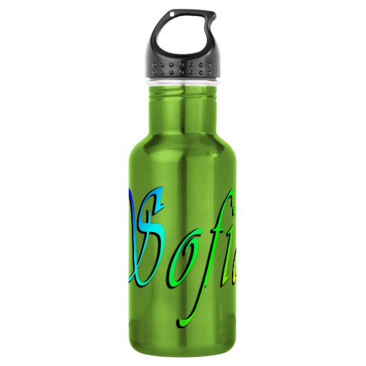 Sofia, Name, Logo, Edelstahlflasche (Vorderseite)