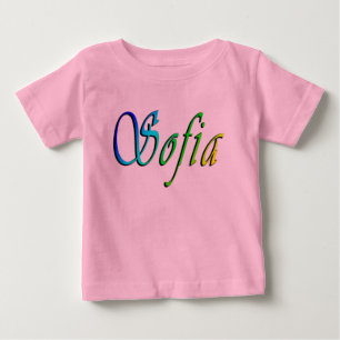 Sofia, Name, Logo, Girls pink T - Shirt