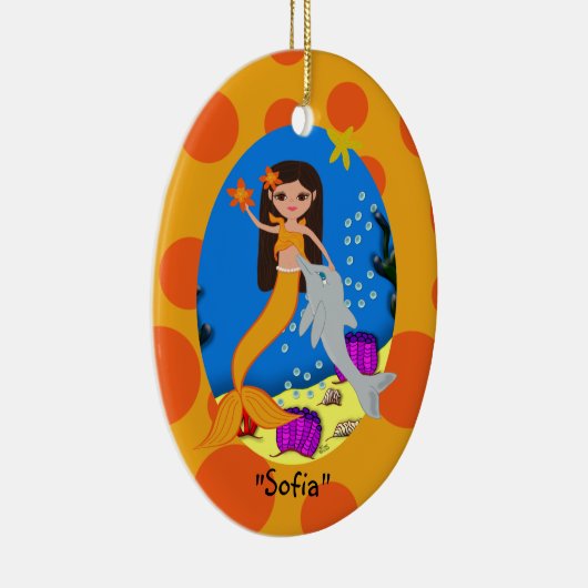 Sofia Orange Mermaid Ornament (Rechts)