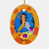 Sofia Orange Mermaid Ornament (Vorne)
