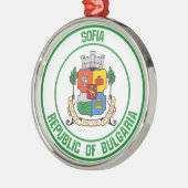 Sofia Round Emblem Ornament Aus Metall (Links)