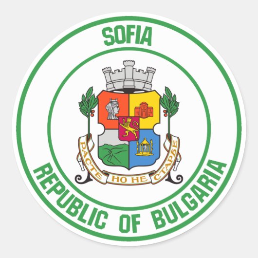 Sofia Round Emblem Runder Aufkleber (Vorderseite)