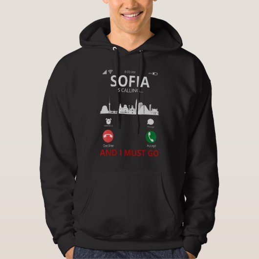 Sofia ruft Bulgarien Souvenir an Hoodie (Vorderseite)