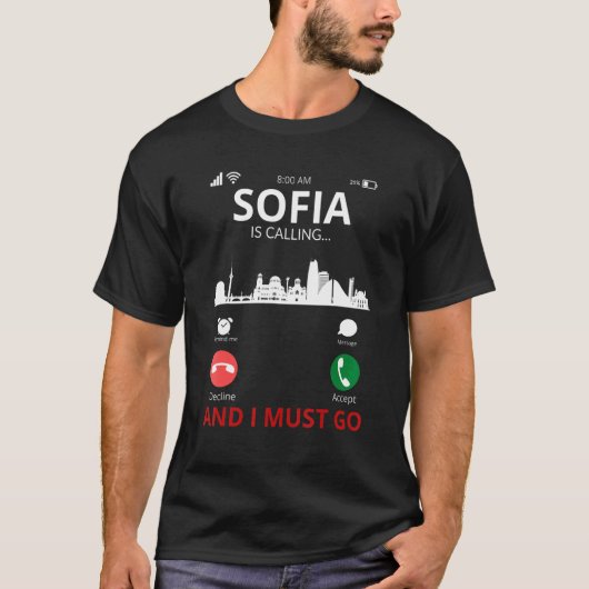 Sofia ruft Bulgarien Souvenir an T-Shirt (Vorderseite)
