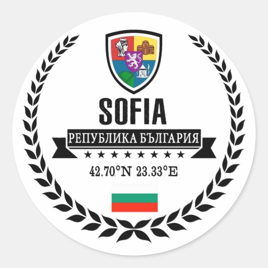 Sofia Runder Aufkleber (Vorderseite)