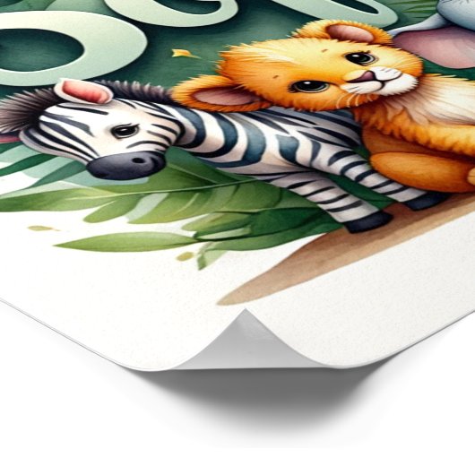 Sofia Safari Kinderzimmer Poster (Ecke)