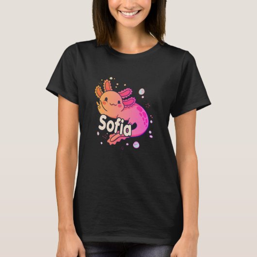SOFIA - Schöner Mädchenname mit bezauberndem AXOLO T-Shirt (Vorderseite)