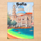 Sofia Travel Poster Sofia Poster Wall Art Bulgaria Acryleinladungen (Vorderseite)