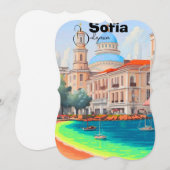 Sofia Travel Poster Sofia Poster Wall Art Bulgaria Einladung (Vorne/Hinten)