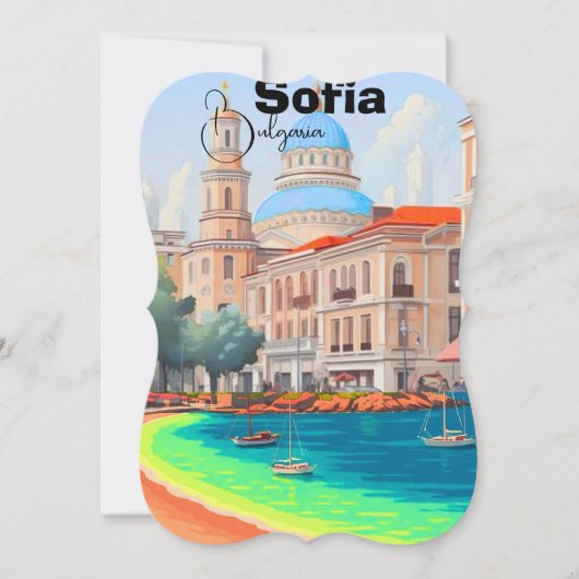 Sofia Travel Poster Sofia Poster Wall Art Bulgaria Einladung (Vorderseite)