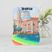 Sofia Travel Poster Sofia Poster Wall Art Bulgaria Einladung (Stehend Vorderseite)