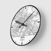Sofia-Uhr-Stadt-Linienkunst Runde Wanduhr (Winkel)
