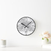 Sofia-Uhr-Stadt-Linienkunst Runde Wanduhr (Zuhause)
